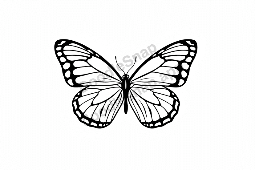 A monarch butterfly coloring page