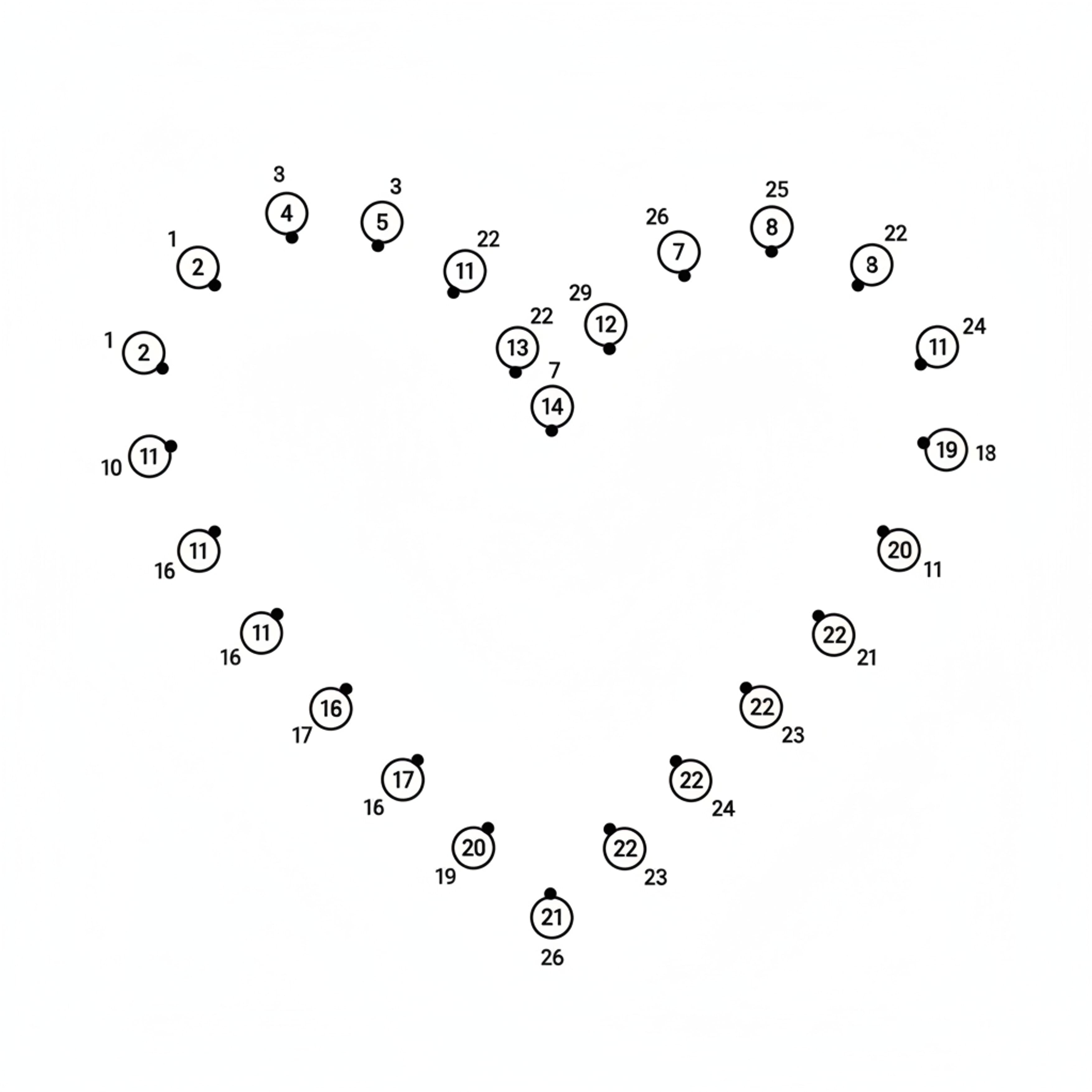 Dot to Dot Heart - free printable coloring page