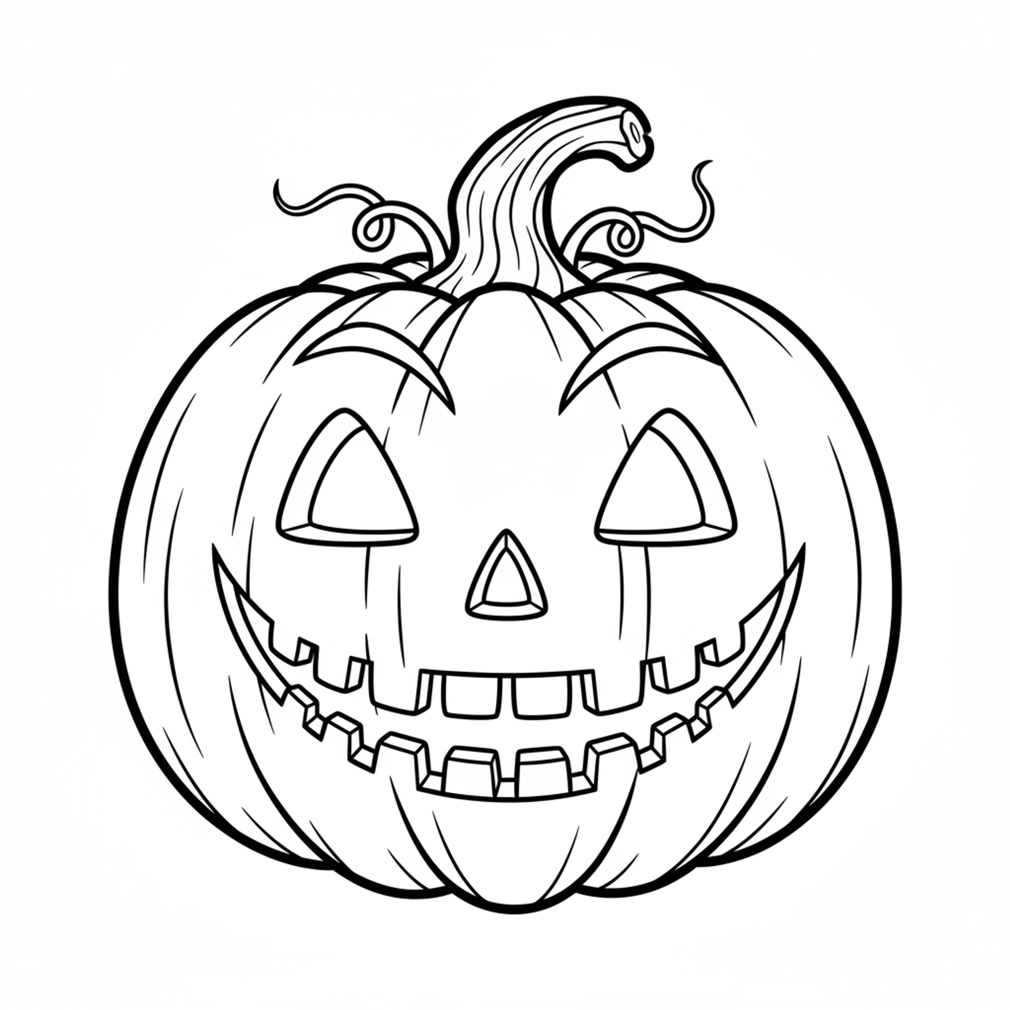 Jack-o-Lantern - free printable coloring page