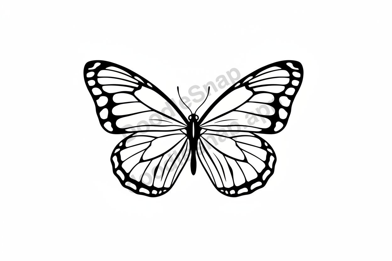 A monarch butterfly coloring page